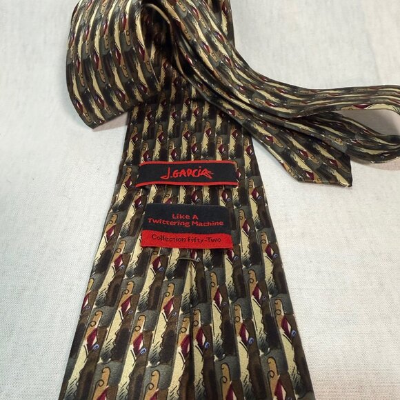 Jerry Garcia Silk Tie "Like a Twittering Machine" Collection 52 Abstract Art - Picture 6 of 6